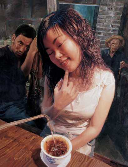 陈安健 2005年作 茶馆
